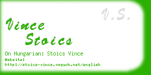 vince stoics business card